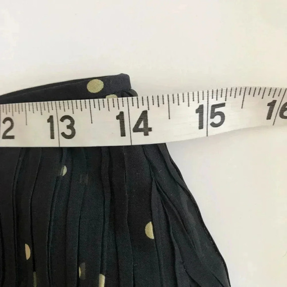 Kay Unger black and gold polkadot ruffle tiered pencil skirt size 4 - Picture 6 of 10